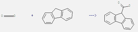 9H-Fluorene-9-carboxylic acid can be obtained by fluorene and carbon dioxide
